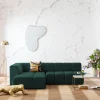 KARE Ecksofa Belami Velvet Dunkelgrün Links 265cm