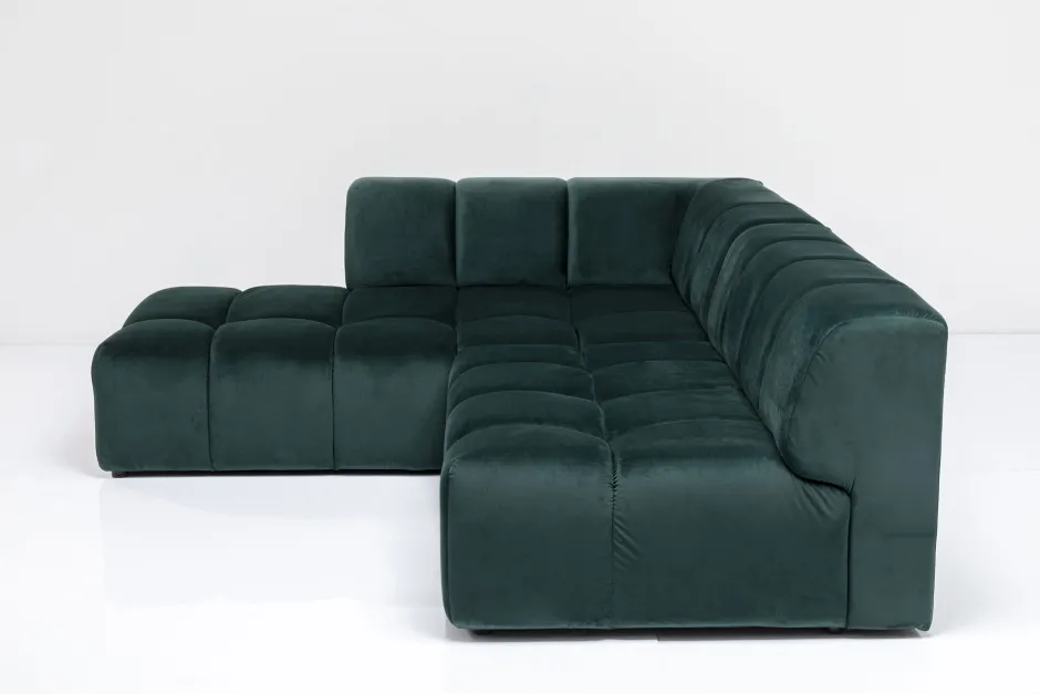 KARE Ecksofa Belami Velvet Dunkelgrün Links 265cm