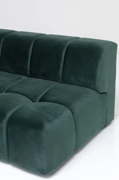 KARE Ecksofa Belami Velvet Dunkelgrün Links 265cm