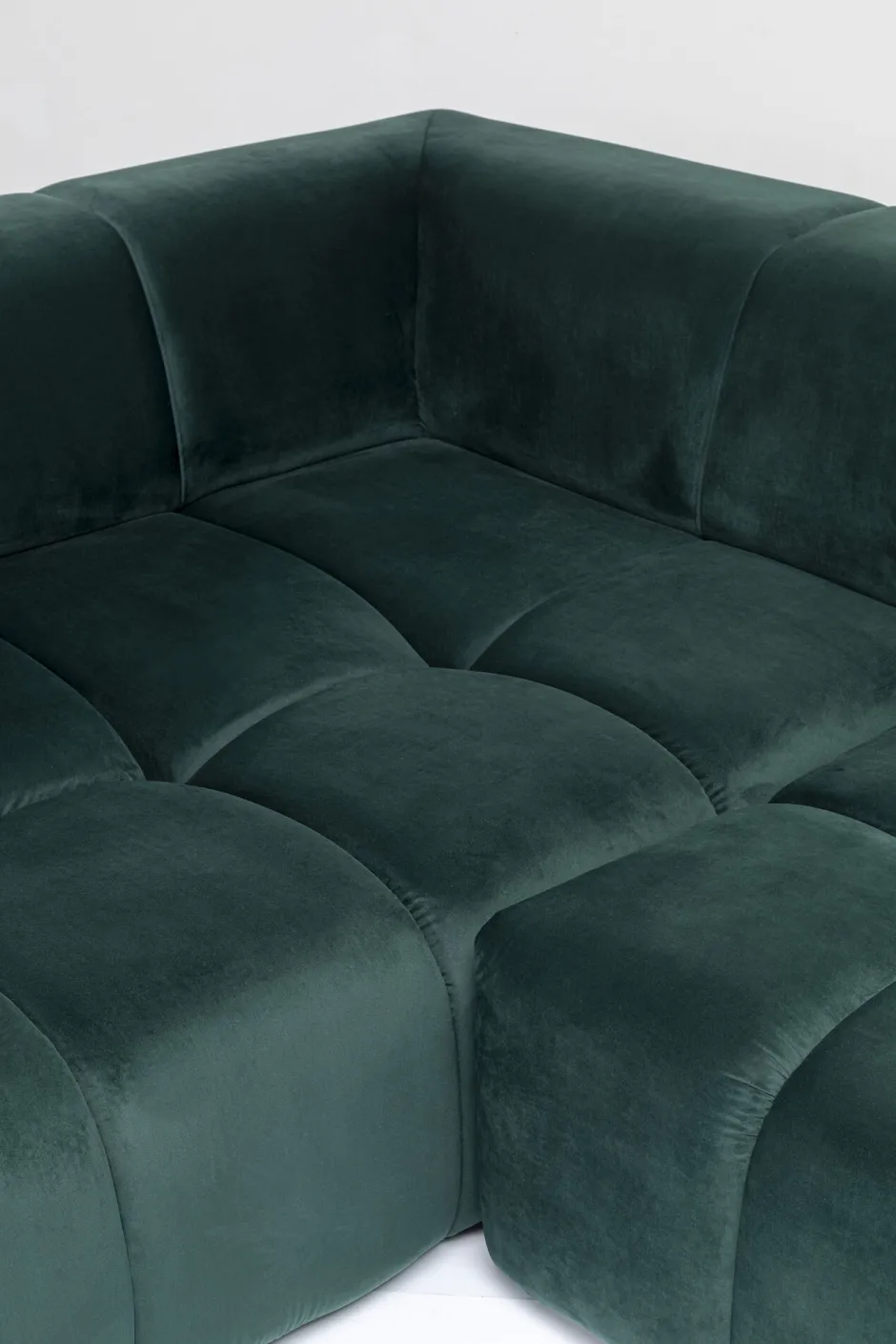 KARE Ecksofa Belami Velvet Dunkelgrün Links 265cm