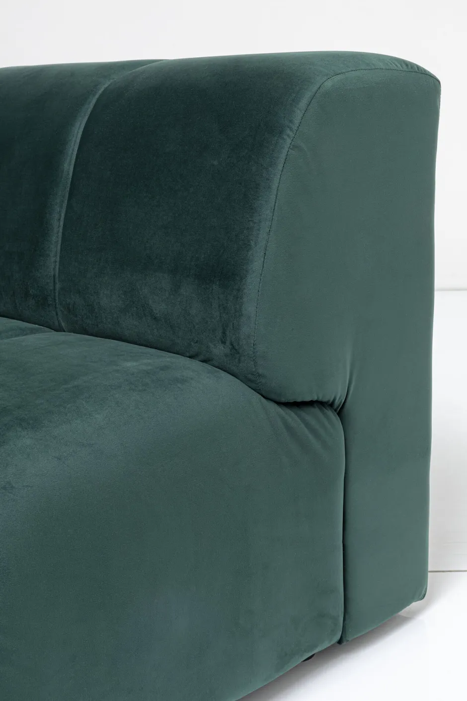 KARE Ecksofa Belami Velvet Dunkelgrün Links 265cm