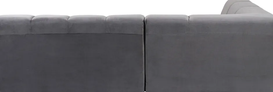 KARE Ecksofa Belami Velvet Grau Links