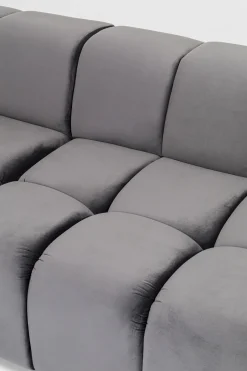 KARE Ecksofa Belami Velvet Grau Links