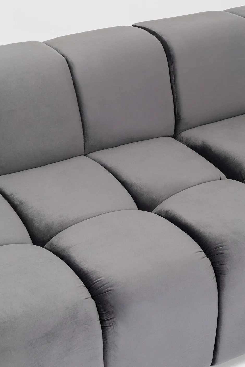 KARE Ecksofa Belami Velvet Grau Rechts