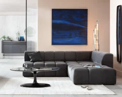 KARE Ecksofa Belami Velvet Grau Rechts