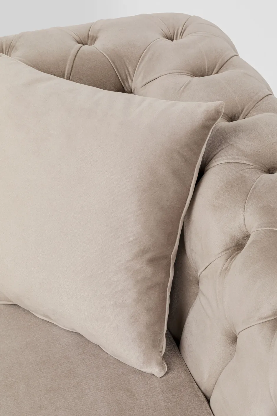 KARE Ecksofa Bellissima Velvet Taupe Links
