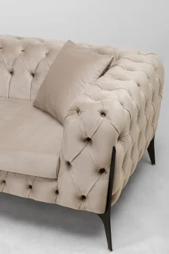 KARE Ecksofa Bellissima Velvet Taupe Links
