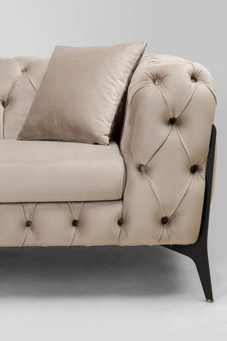 KARE Ecksofa Bellissima Velvet Taupe Links