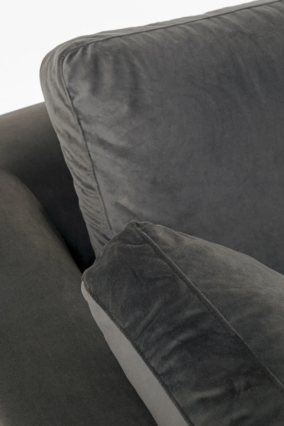 KARE Ecksofa Gianni Velvet Grau 270x167cm Rechts