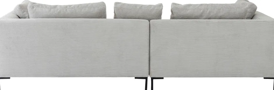 KARE Ecksofa Gianni Cord Grau Links