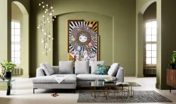 KARE Ecksofa Gianni Cord Grau Links