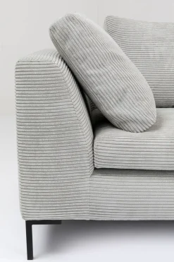 KARE Ecksofa Gianni Cord Grau Rechts