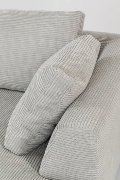 KARE Ecksofa Gianni Cord Grau Rechts