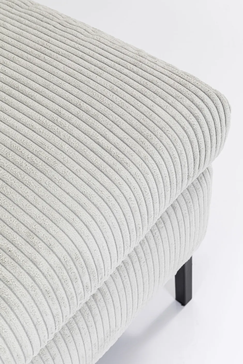 KARE Ecksofa Gianni Cord Grau Rechts