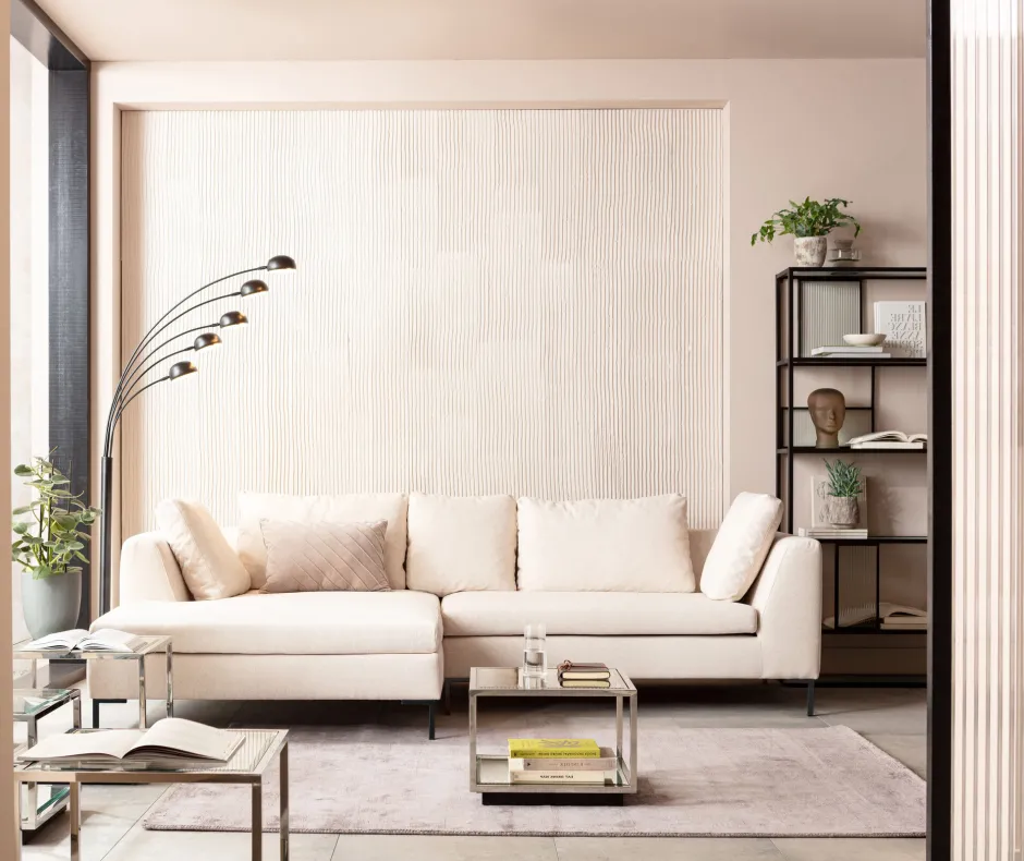 KARE Ecksofa Gianni Creme Links