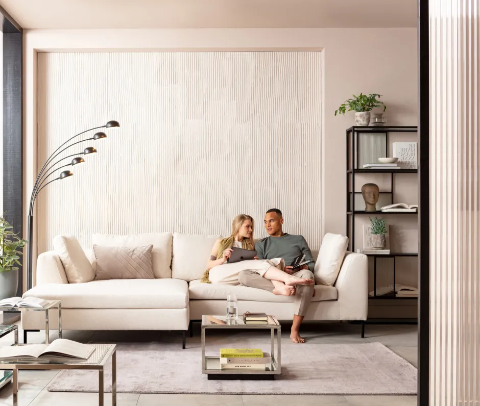 KARE Ecksofa Gianni Creme Links