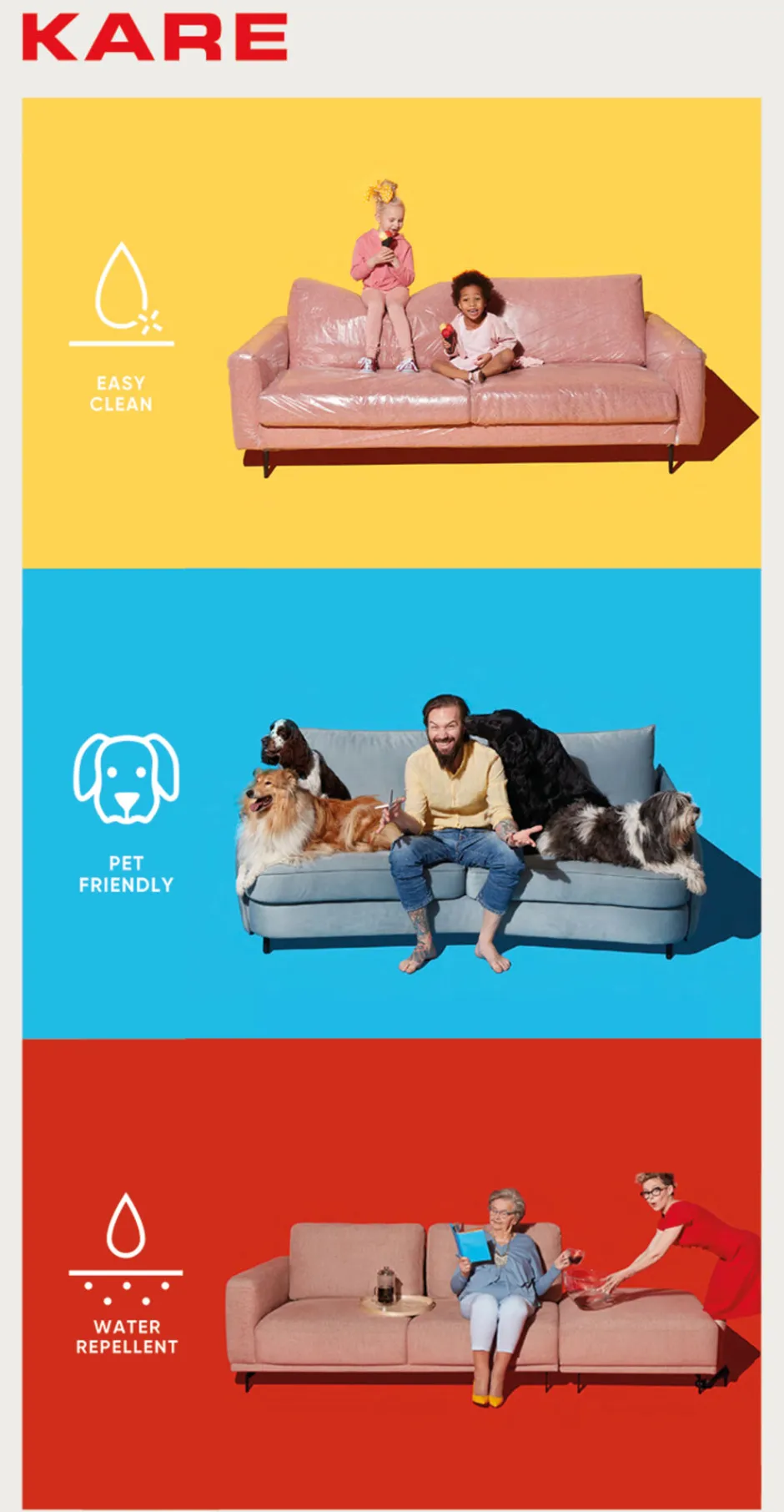 KARE Ecksofa Gianni Creme Links