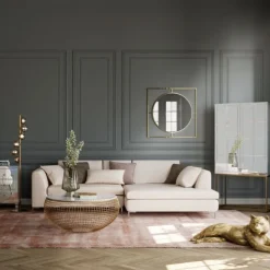 KARE Ecksofa Gianni Creme 250x167 Rechts