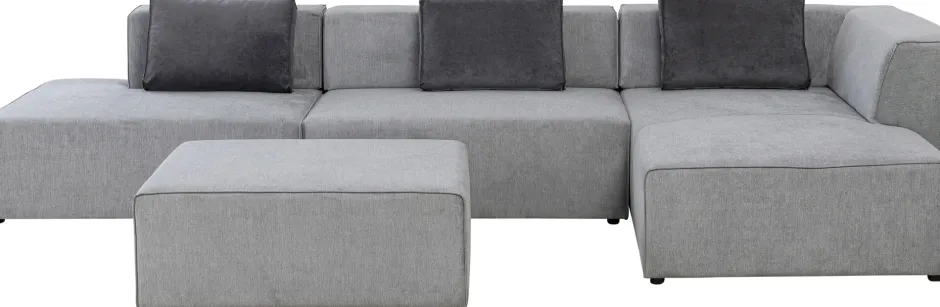 KARE Ecksofa Infinity Atlanta Grau Rechts