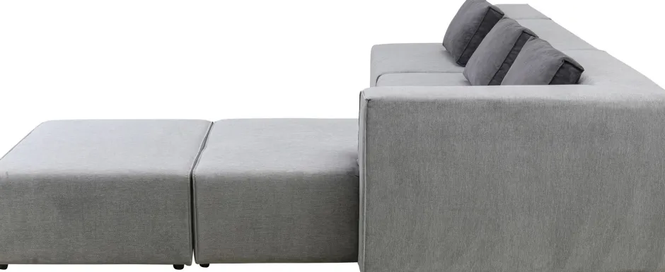 KARE Ecksofa Infinity Atlanta Grau Rechts