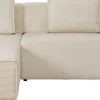 KARE Ecksofa Infinity Ottomane Cord Creme Links