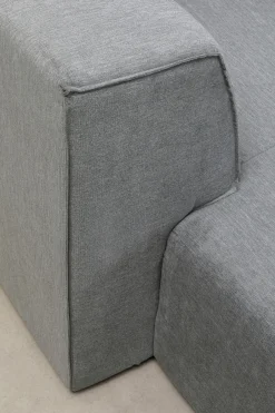 KARE Ecksofa Infinity Ottomane Grau Links