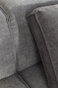 KARE Ecksofa Infinity Ottomane Grau Links