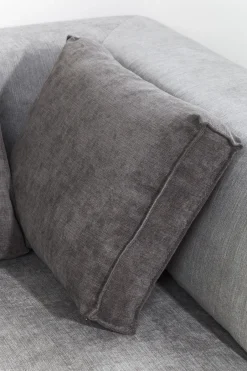 KARE Ecksofa Infinity Ottomane Grau Links