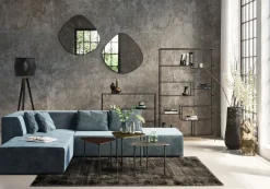 KARE Ecksofa Infinity Velvet Ocean Links