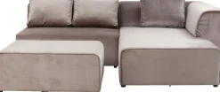 KARE Ecksofa Infinity Velvet Taupe Rechts