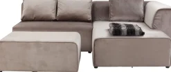 KARE Ecksofa Infinity Velvet Taupe Rechts