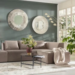 KARE Ecksofa Infinity Velvet Taupe Rechts