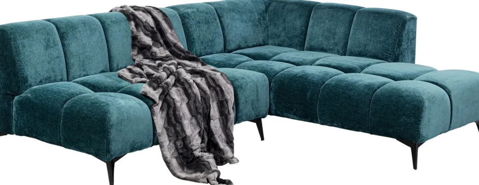 KARE Ecksofa Nia Glam Dunkelgrün Rechts 250cm