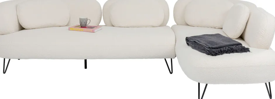 KARE Ecksofa Peppo Weiß