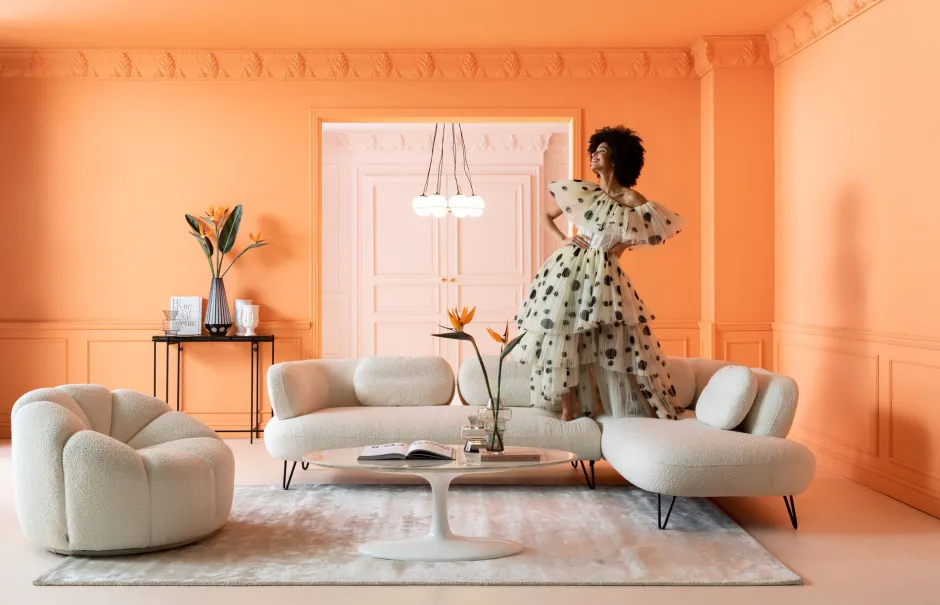 KARE Ecksofa Peppo Weiß