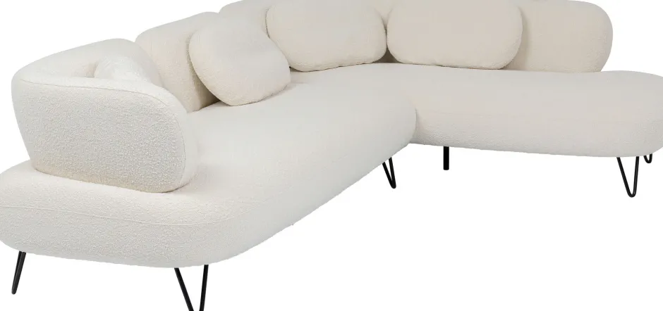 KARE Ecksofa Peppo Weiß