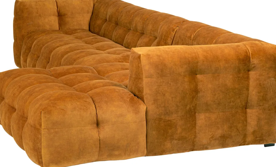 KARE Ecksofa Salamanca Goldbraun Rechts