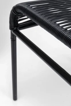 KARE Fußhocker Acapulco Mono Schwarz