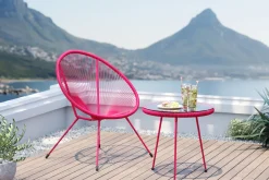 KARE Gartenset Acapulco 2tlg Mono Pink