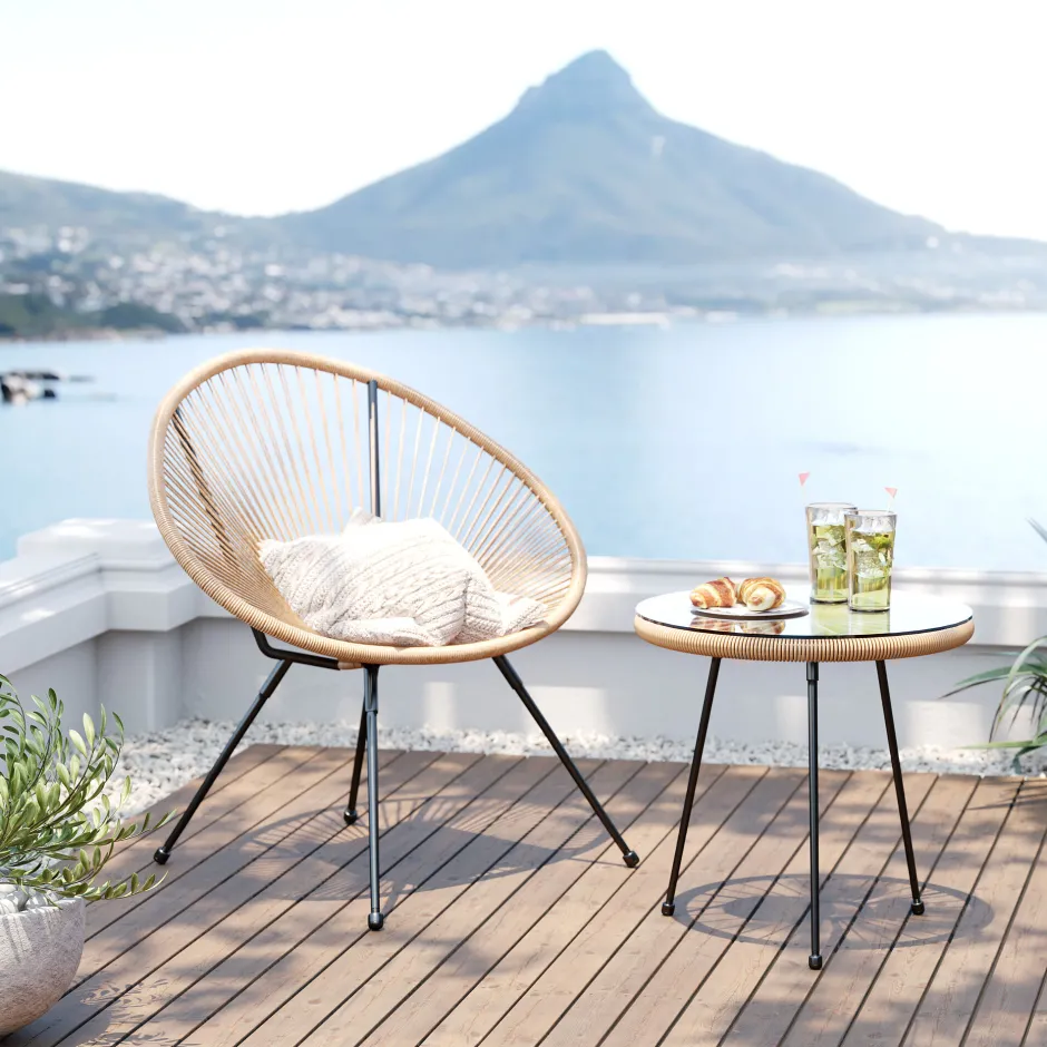 KARE Gartenset Acapulco 2tlg Nature