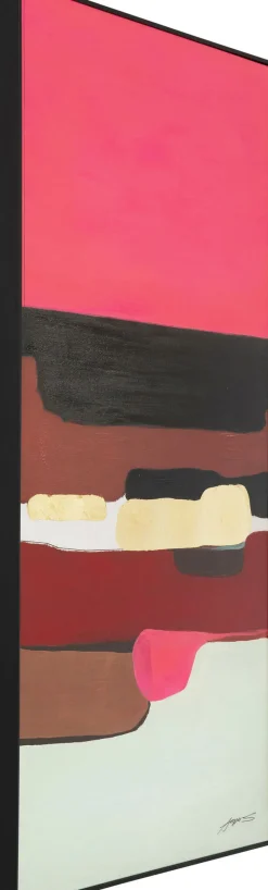 KARE Gerahmtes Bild Abstract Shapes Pink 73x143cm