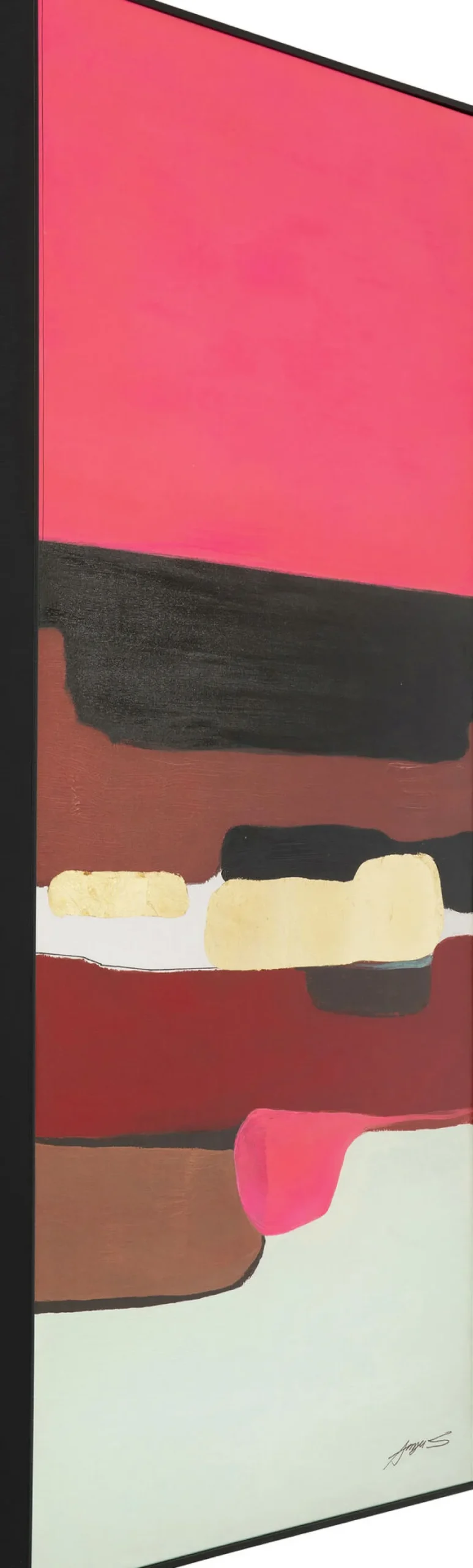 KARE Gerahmtes Bild Abstract Shapes Pink 73x143cm