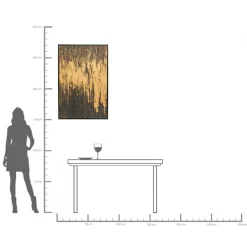 KARE Gerahmtes Bild Abstract Schwarz 80x120cm