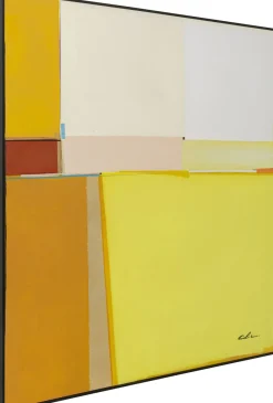 KARE Gerahmtes Bild Abstract Shapes Gelb 113x113cm