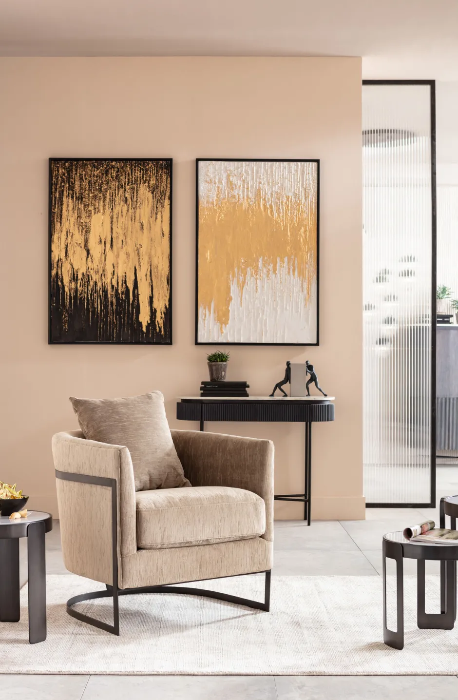 KARE Gerahmtes Bild Abstract Weiß 80x120cm