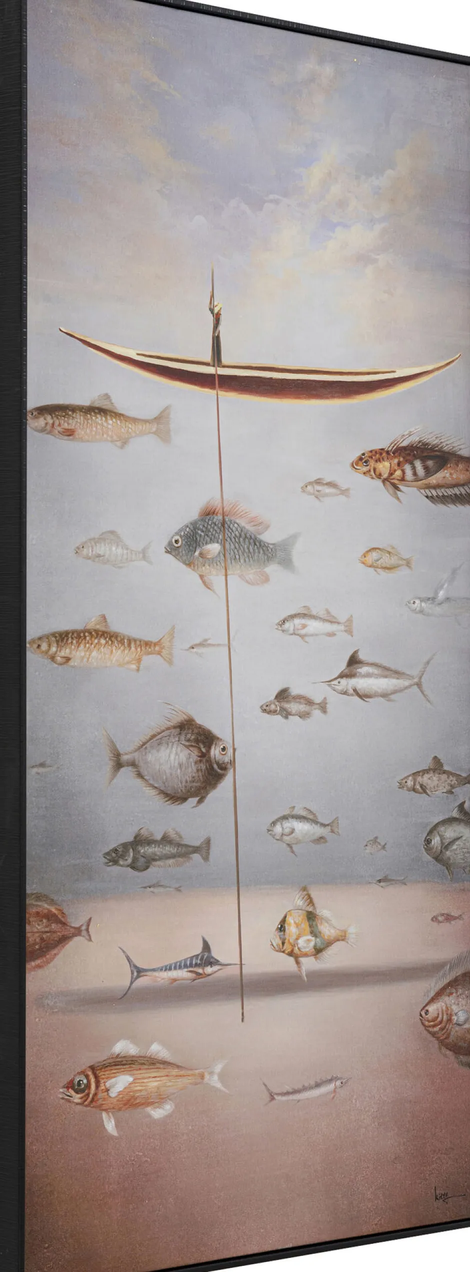 KARE Gerahmtes Bild Cloud Fisherman Boat 60x120cm