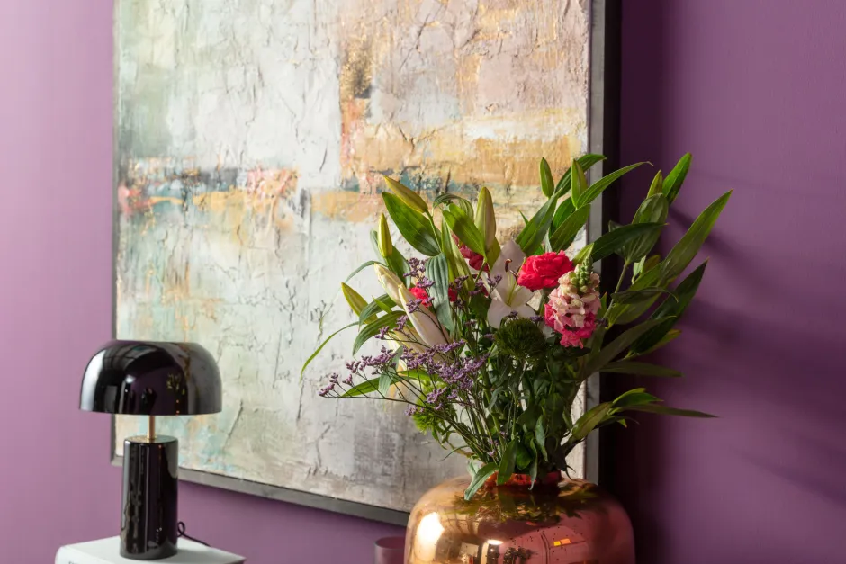 KARE Gerahmtes Bild Dust Gold 120x120cm