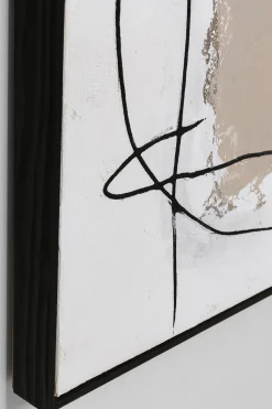 KARE Gerahmtes Bild Dust Grau 100x100cm