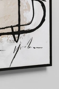 KARE Gerahmtes Bild Dust Grau 100x100cm