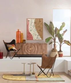 KARE Gerahmtes Bild Faccia Arte Tri Colore 90x120cm